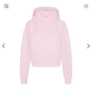 SKIMS Matching Set Cotton Fleece Hoodie & Cotton Fleece Shorts in Cherry Blossom